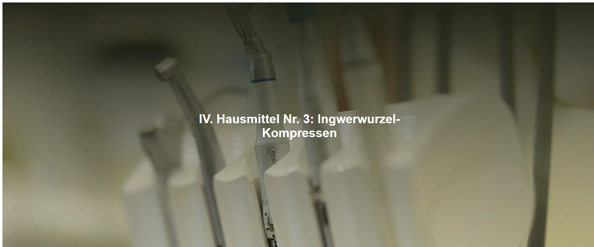 Hausmittel Nr. 3: Ingwerwurzel-Kompressen