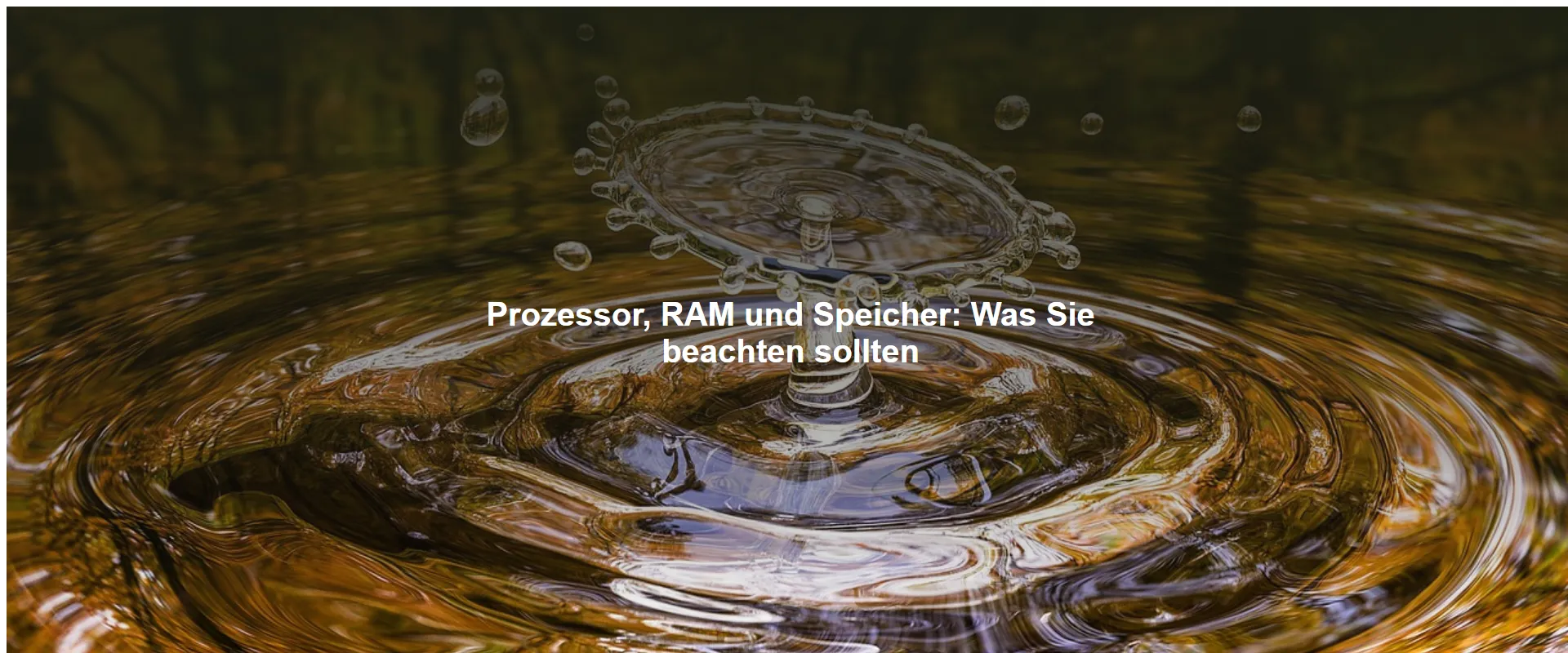 Prozessor, RAM und Speicher: Was Sie beachten sollten