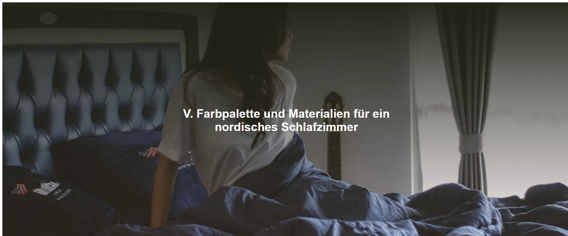 Farbpalette und Materialien für ein nordisches Schlafzimmer