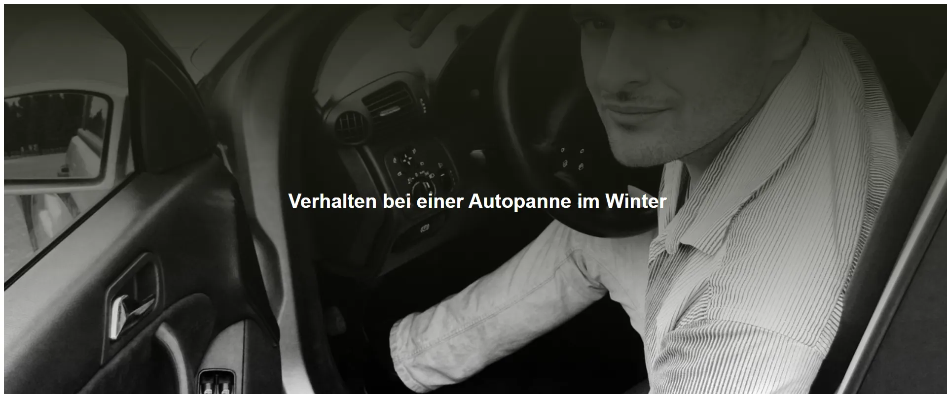 Verhalten bei einer Autopanne im Winter